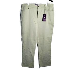 Gloria Vanderbilt Amanda Jeans‎ Women 18 Green Soft Touch Straight Leg Pants Y2K